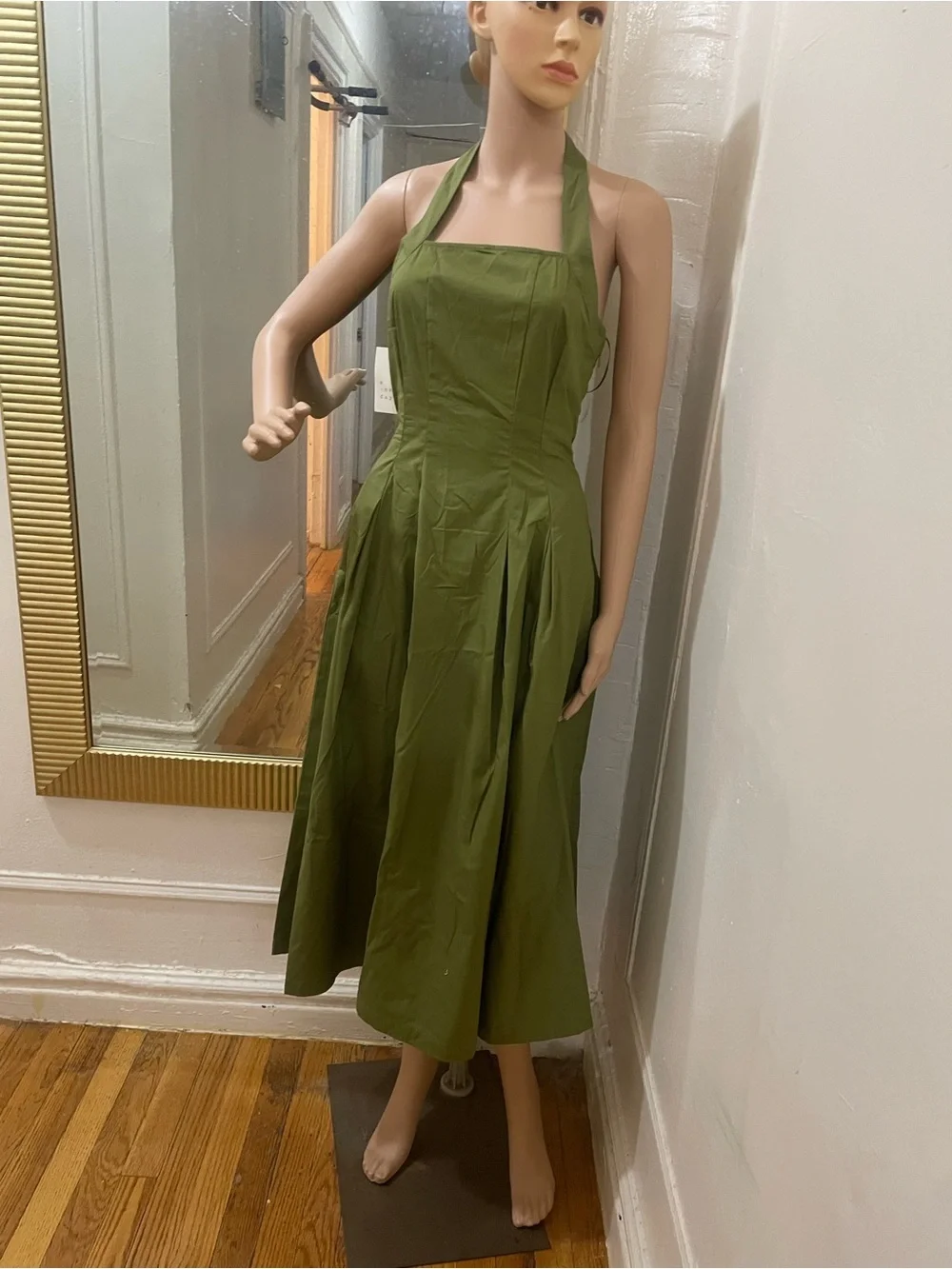 a new day Olive Halter Midi Dress